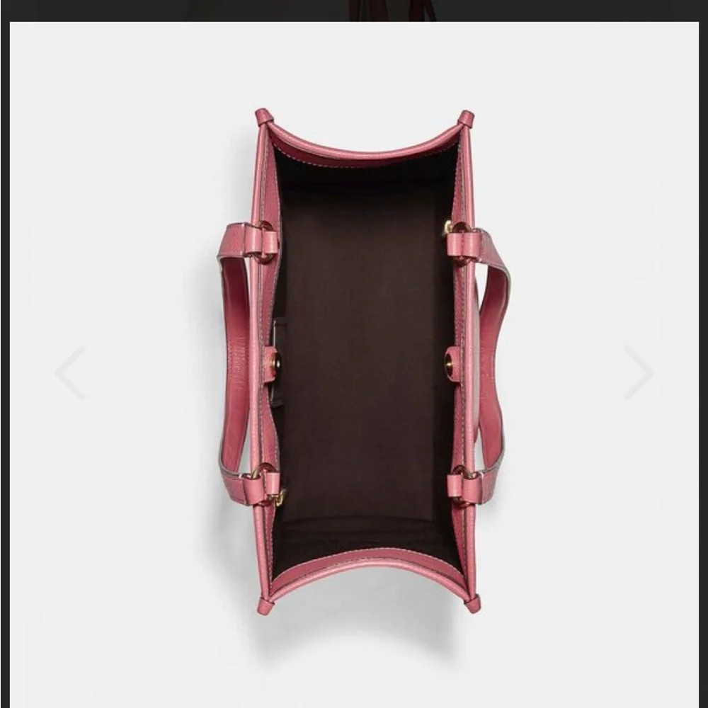 Coach Pink Leather Tote Bag - Picture 4 of 6